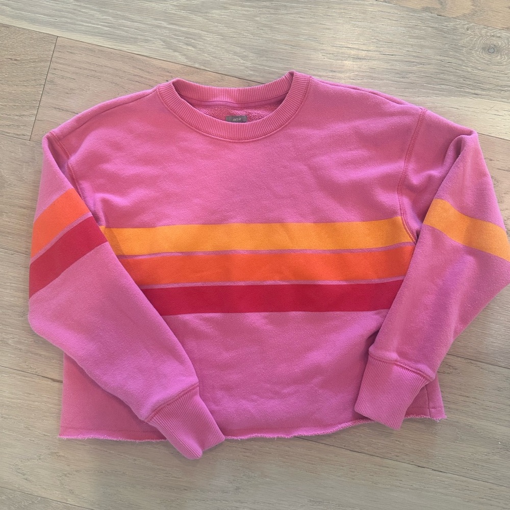 Aerie Pink and Red Retro Sweatshirt